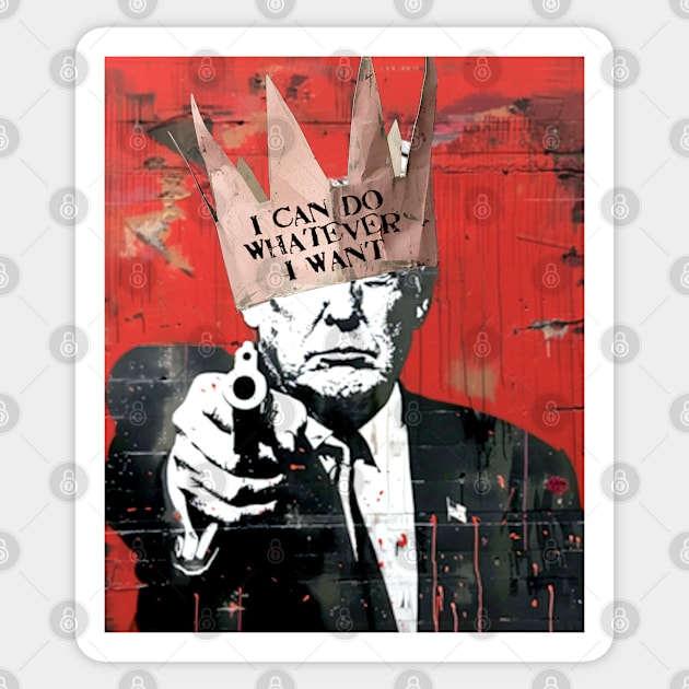 Donald Trump: King Trump Sticker by Puff Sumo